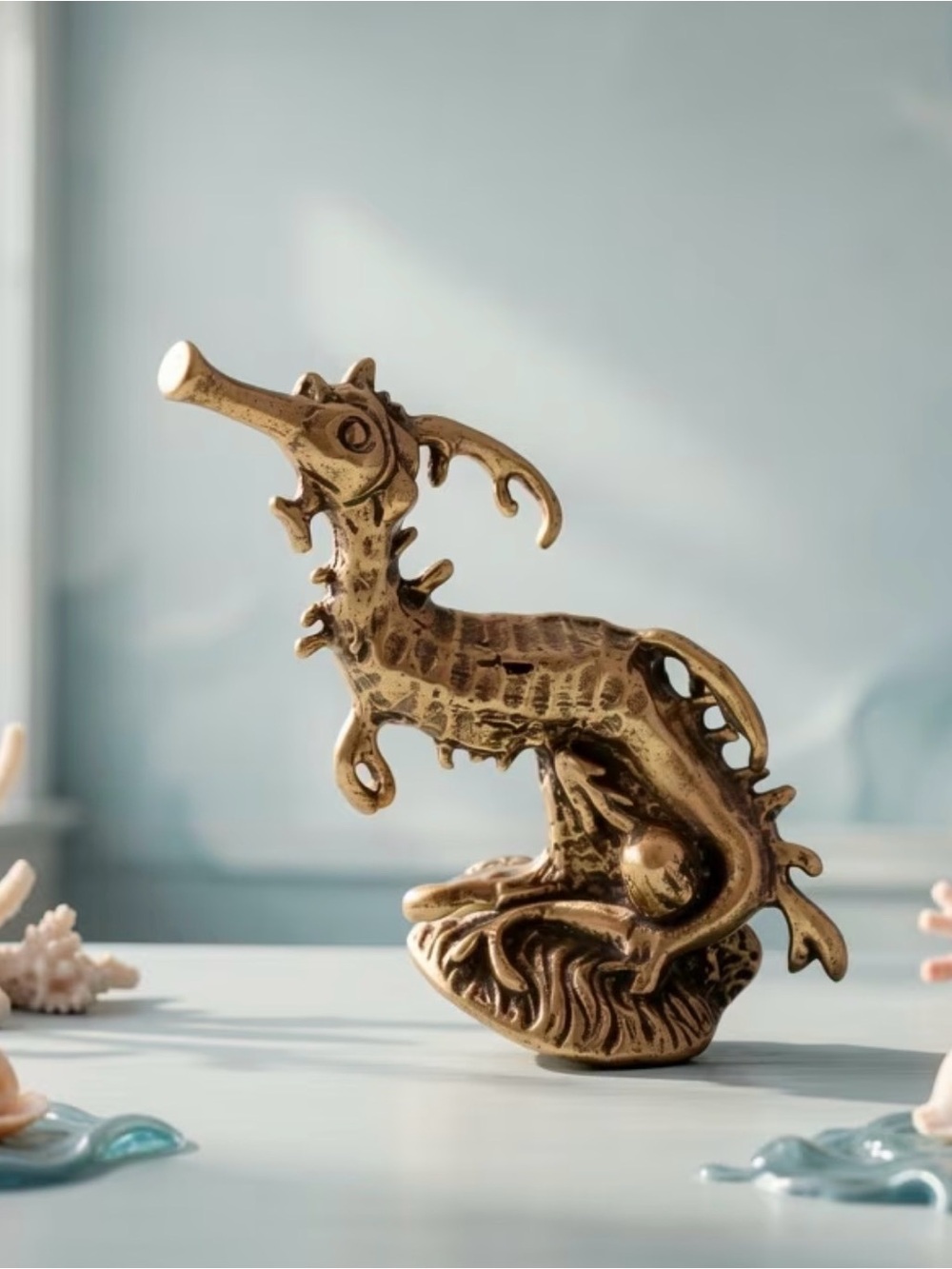 1.5” Miniature Brass Seahorse #290
